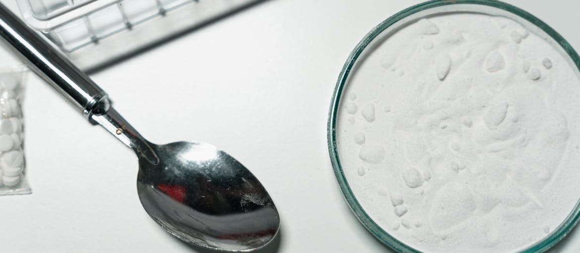 Cocaine in a petri dish.