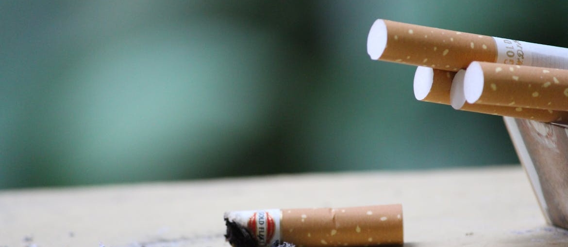Stack of cigarettes.