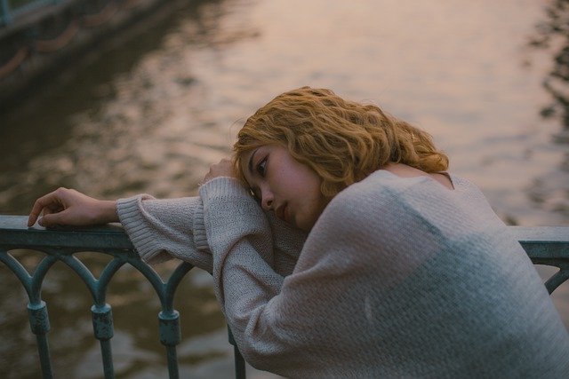 Girl sad about alcohol withdrawal