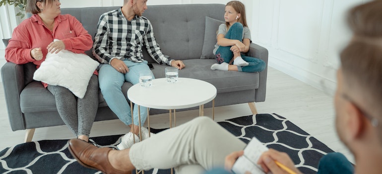 a family of three at an addiction substance abuse psychologist