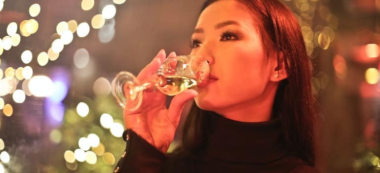 woman drinking alcohol
