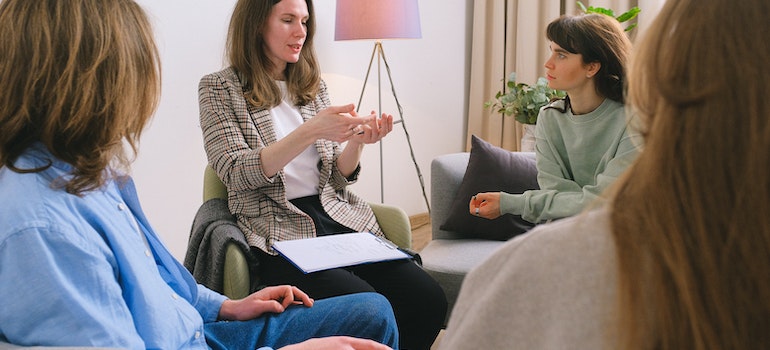 People in group therapy in opiate rehab West Virginia
