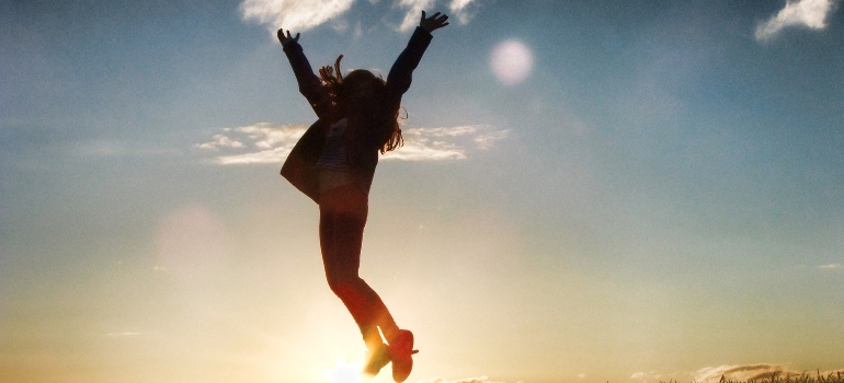 happy person after motivational interviewing for substance abuse treatment
