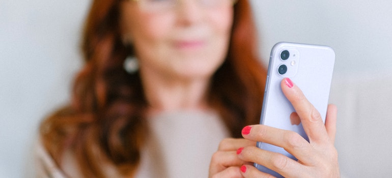 Person looking at their phone.