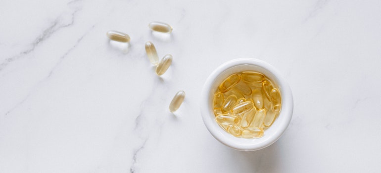 Medication in a cup.