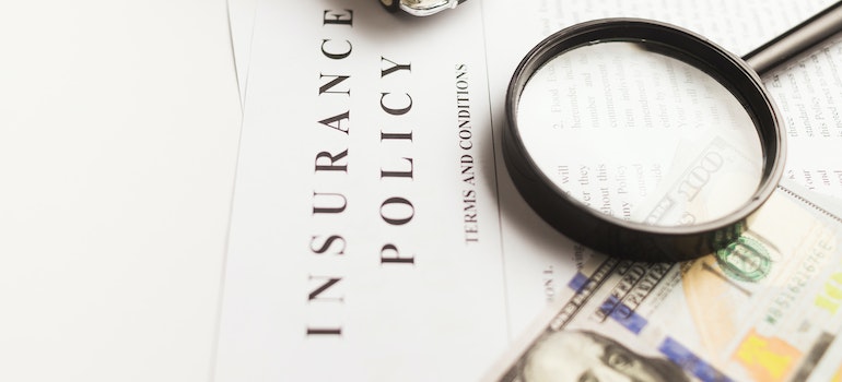 Insurance policy printout.