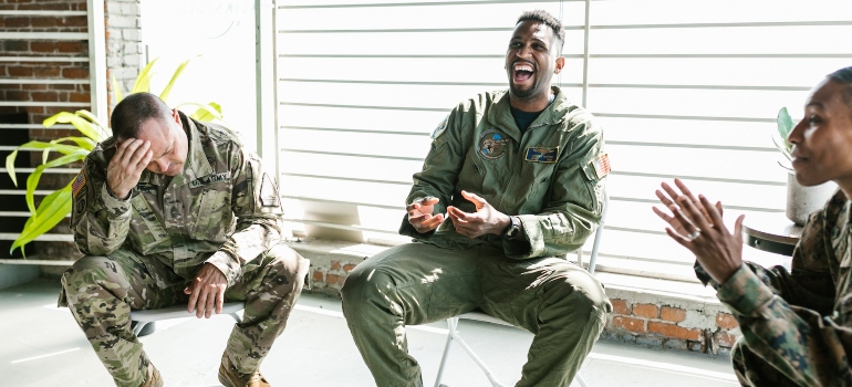veterans during group therapy session