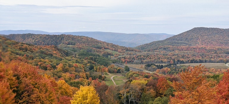 West Virginia landscape in fall.