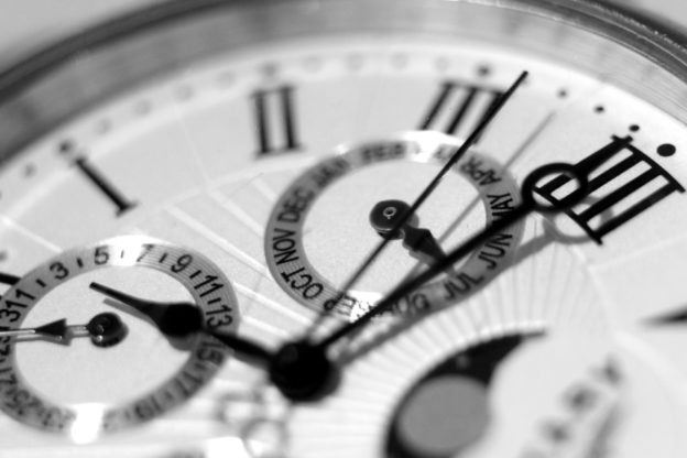 a zoomed image of a clock
