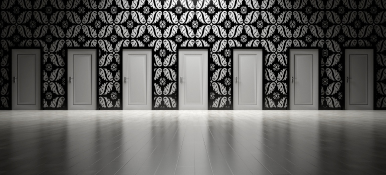 several doors, representing options that rehab Cambridge OH centers offer