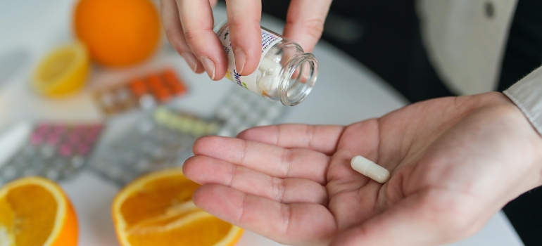 person taking their medications