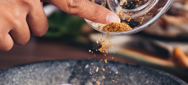 person preparing a meal