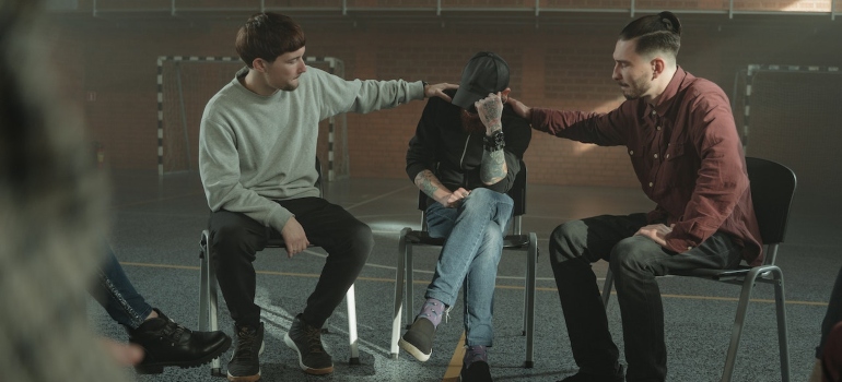 attending a support group