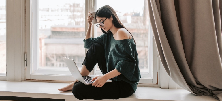 focused freelancer working after after recovery near point pleasant