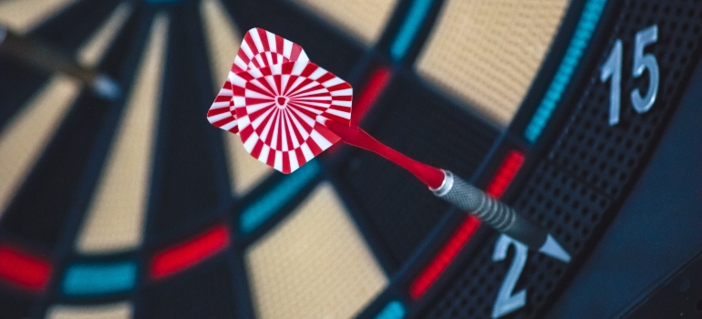 arrow pinned on the board