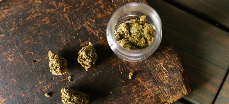 marijuana in the jar