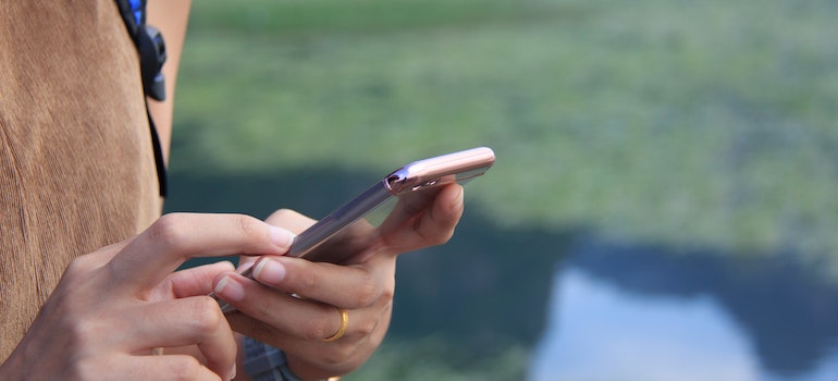 A person with a phone