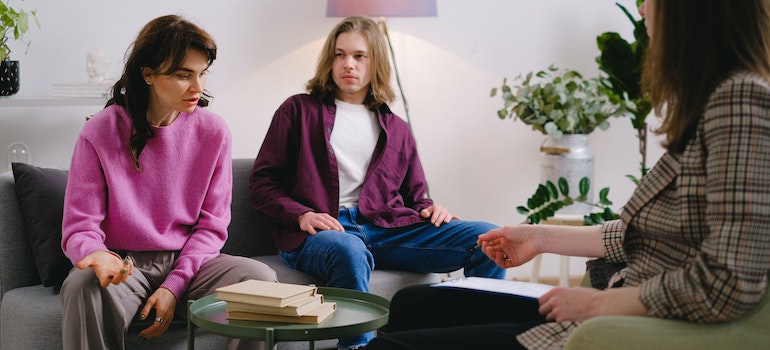 a couple in a family therapy