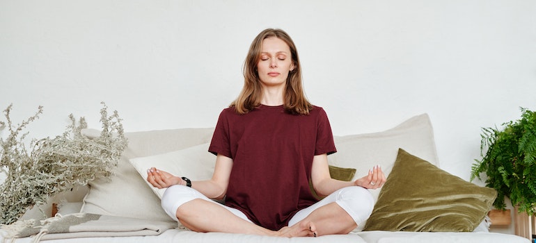 Woman meditating