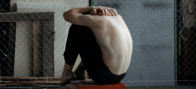 person experiencing intense fear