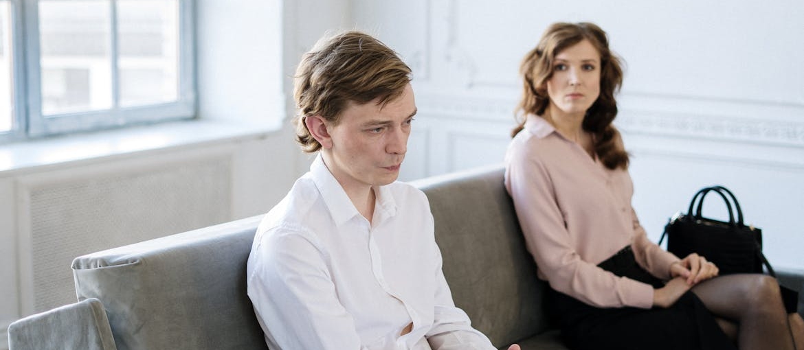 A couple being quiet and trying to find our whether their marriage can survive drug or alcohol addiction.
