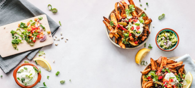 A close-up of assorted salads on bowls, symbolizing the importance of nutrition in alcohol addiction treatment.
