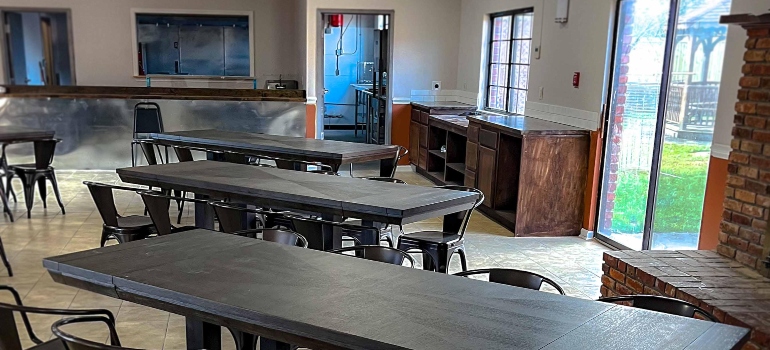 Dining room of the Harmony Ridge Recovery Center in Barboursville WV