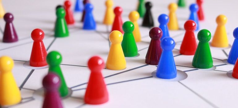 Pawns connected with lines to emphasize the importance of recovery capital in sustaining sobriety