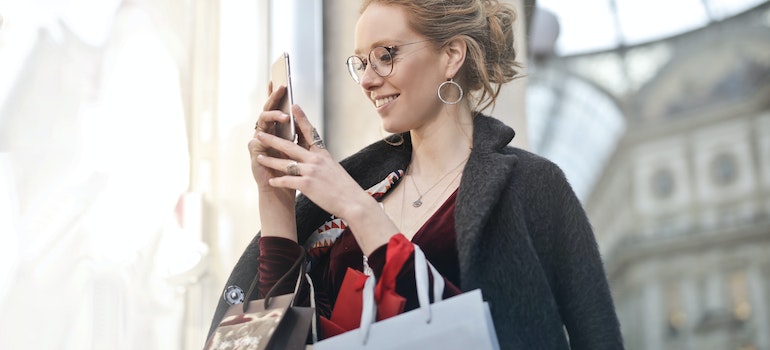 A person looking at their smartphone