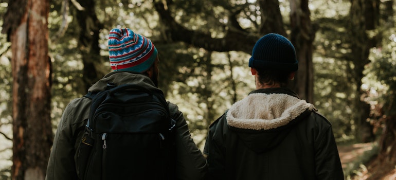 Two people undergoing nature-based therapies in West Virginia