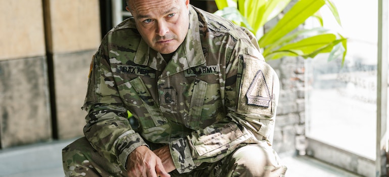 A veteran during therapy