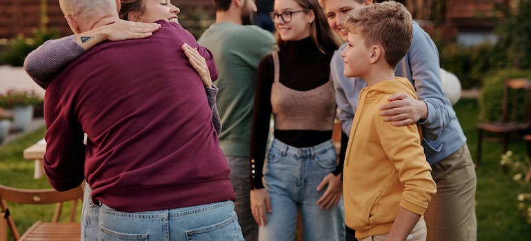 A family supporting one another which is essential for the success of aftercare in