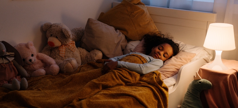 A little girl sleeping