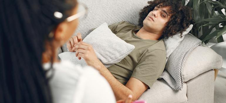 A person during therapy