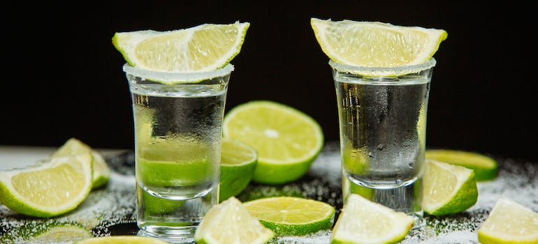 Shots of tequila