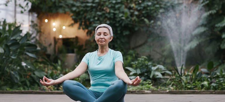 A person doing yoga