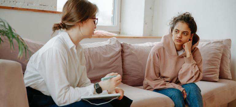 A student during therapy, which helps decrease dangers of drinking games among WV students
