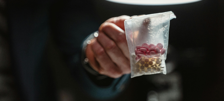 a person offering drugs