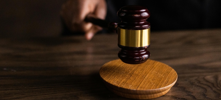 A wooden gavel