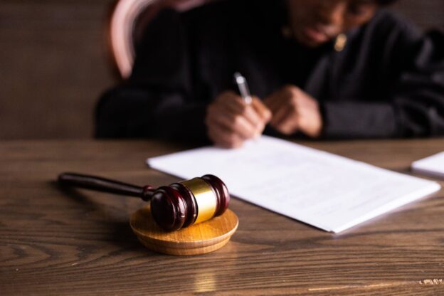 A wooden gavel