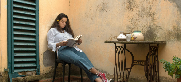 a girl discovering Books to Read While in Rehab