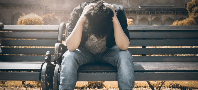 Man sitting on a bench