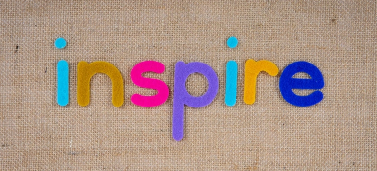 Traveling Post-Rehab can inspire others and the picture of colorful letters on the brown background.