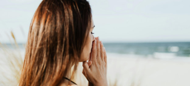 a girl at the beach