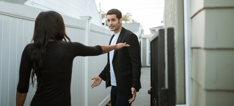 A couple having an argument