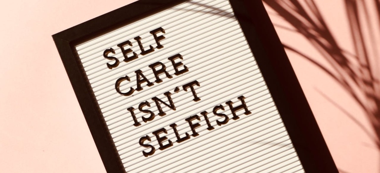 a sign - self care is not selfish as a support for depression and binge drinking