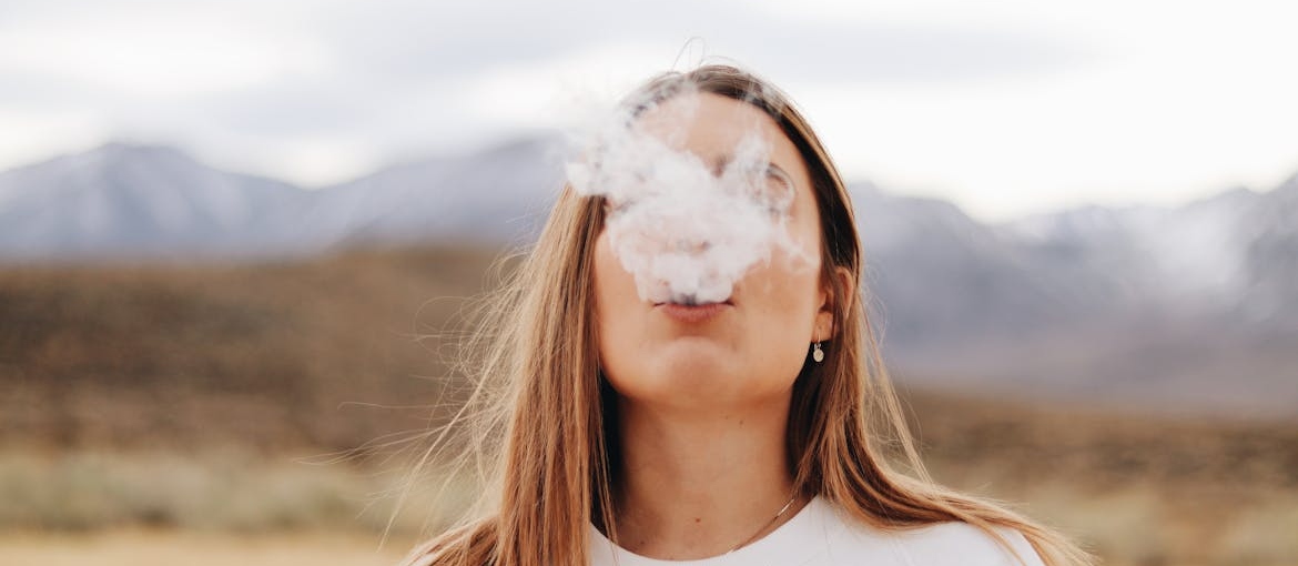 Woman smoking fentanyl laced weed.