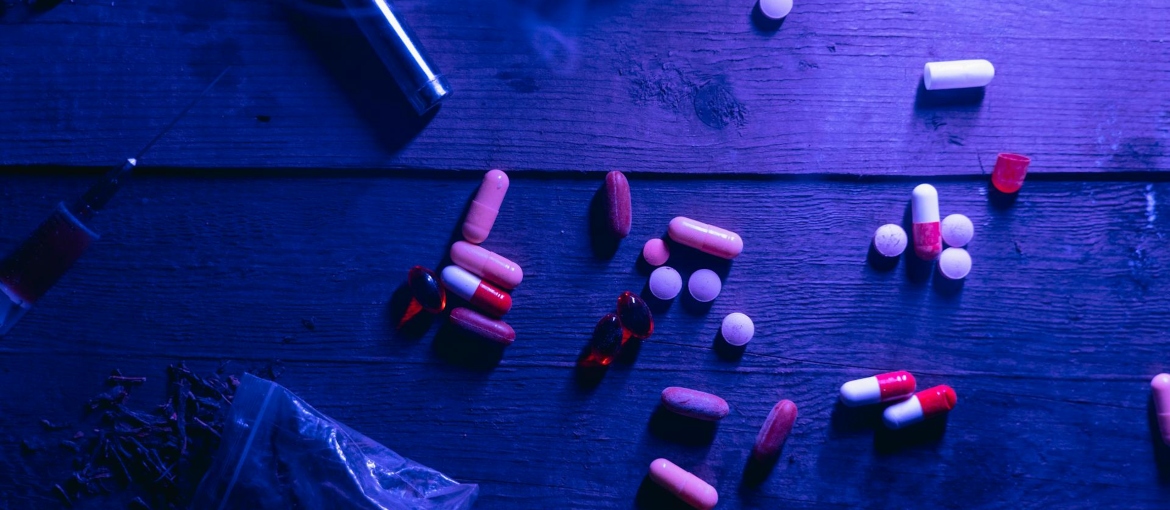 drugs and canabis on the floor