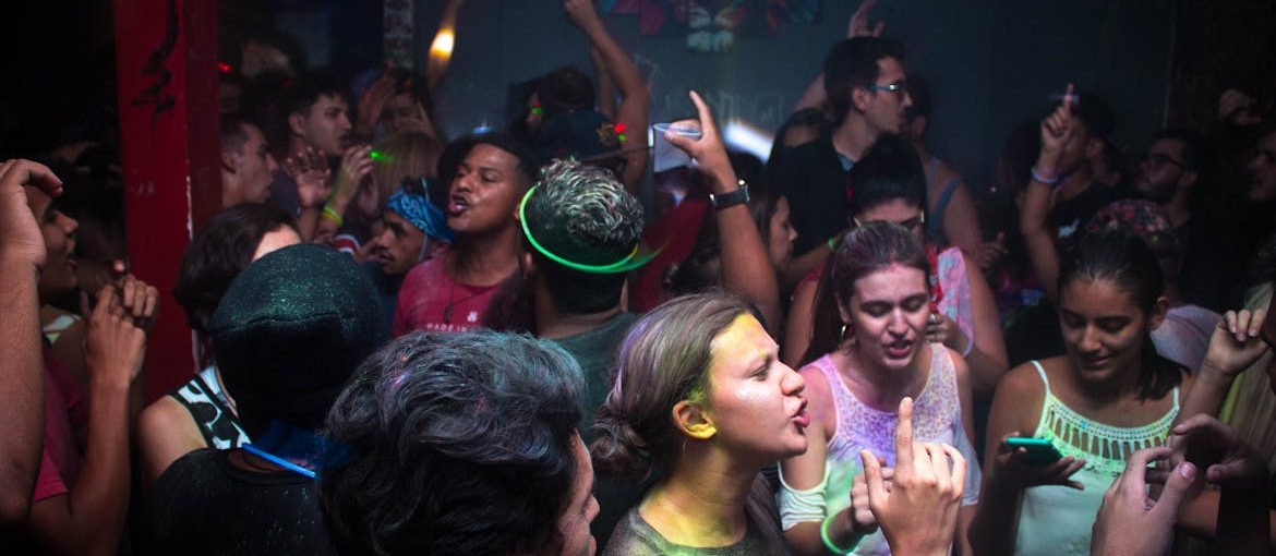 People at the party not thinking about the difference between MDMA and Ecstasy.