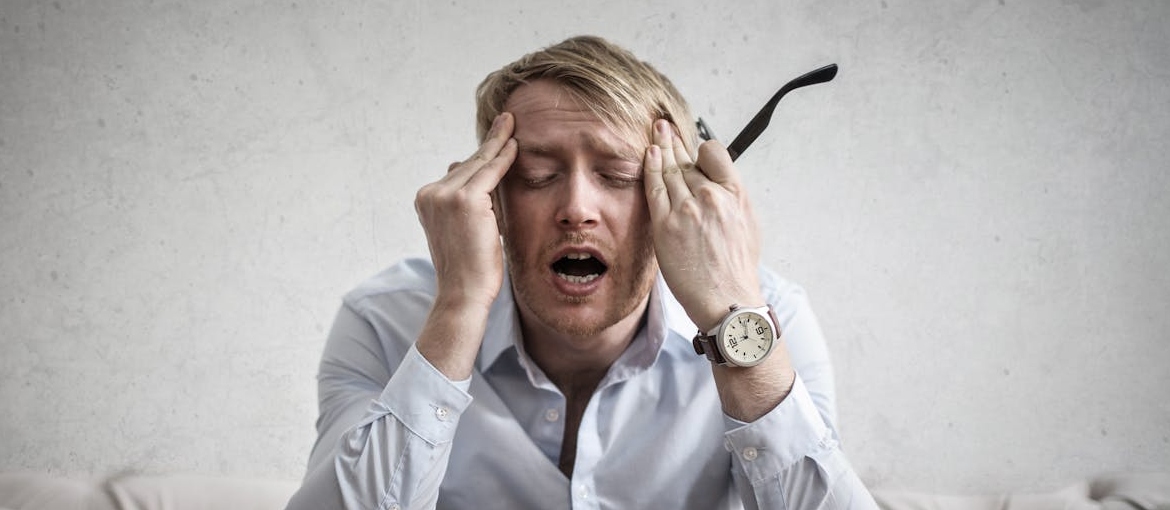 A man experiencing meth withdrawal symptoms.